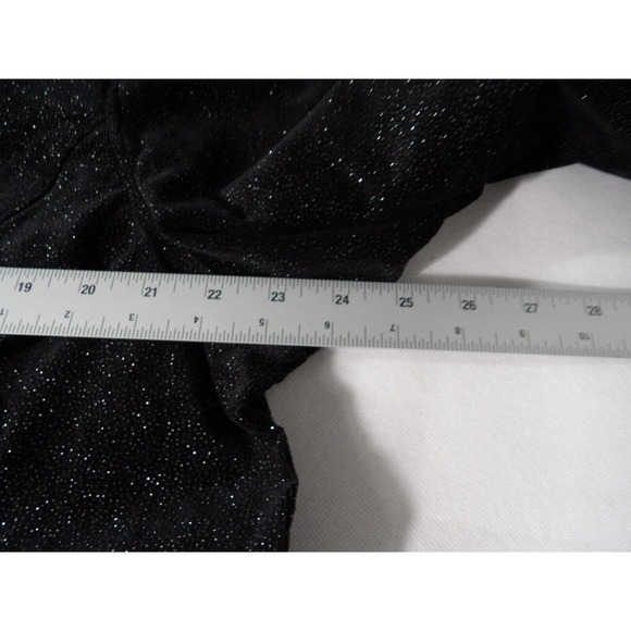 Susan Graver Style Jacket Black Glitter Faux Suede Black Rhinestone Button 1X Ne - Picture 10 of 10